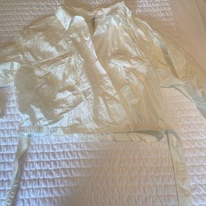Free people white windbreaker